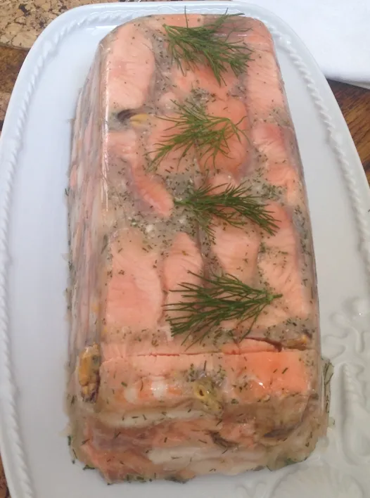 Aspic de sole et saumon