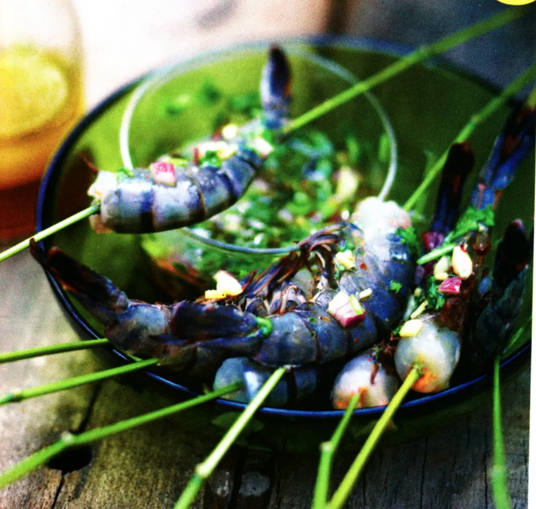 Gambas marinées au citron vert